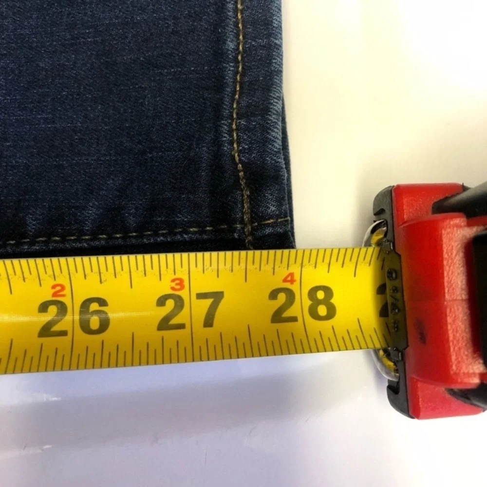 MADEWELL CURVY HIGH-RISE SKINNY DARK WASH WITH WHISKERING SZ 25